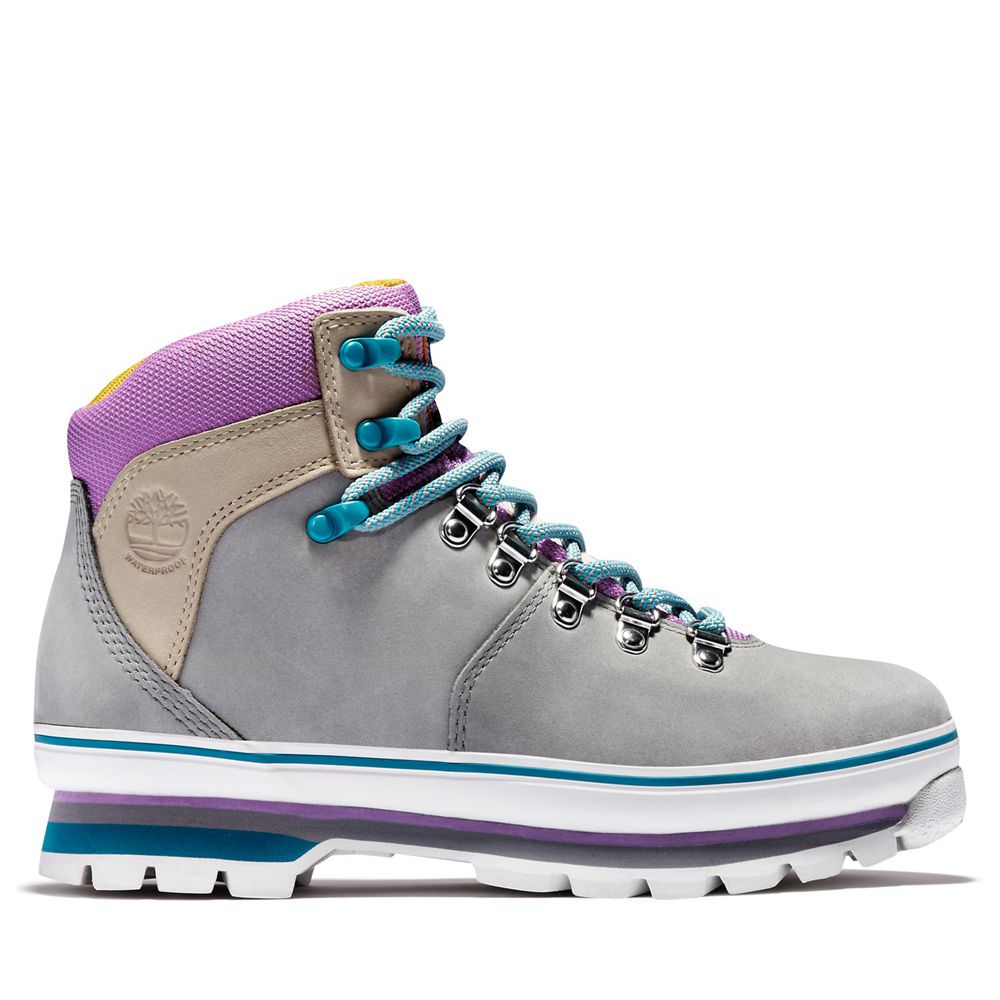 Zapatillas Timberland Mujer Euro Hiker Mixed-Media Waterproof Boots Gris - Chile RPC-389701